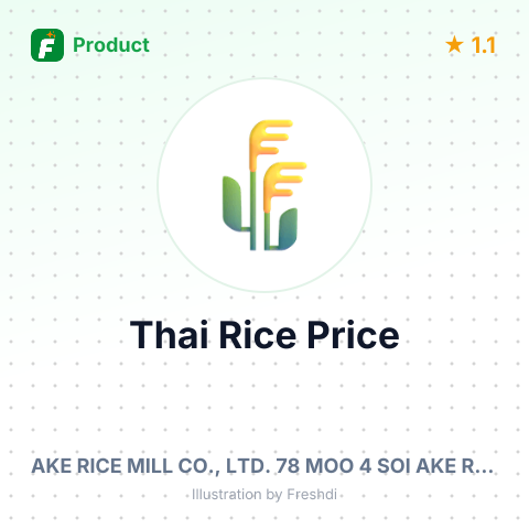 Thai Hom Mali Rice – product summary card, no photo uploaded yet