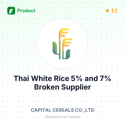 Thai White Rice, 5% and 7% Broken – summary card, no photo uploaded yet