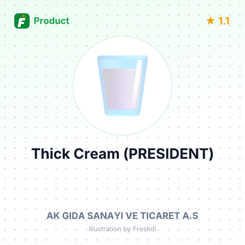Thick Cream (PRESIDENT) – summary card, no photo uploaded yet