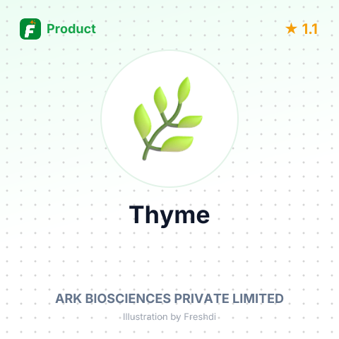 Thyme – summary card, no photo uploaded yet