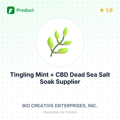 Tingling Mint + CBD Dead Sea Salt Soak – summary card, no photo uploaded yet