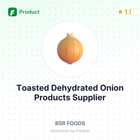 Toasted Dehydrated Onion Products – summary card, no photo uploaded yet