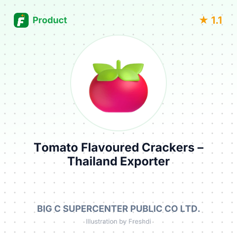 Tomato Flavoured Crackers – product summary card, no photo uploaded yet