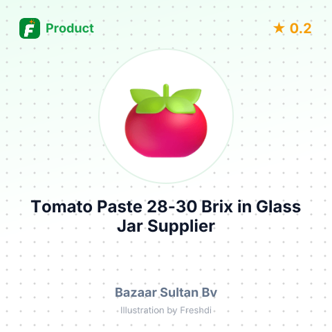 Tomato Paste 28-30 Brix in Glass Jar – summary card, no photo uploaded yet