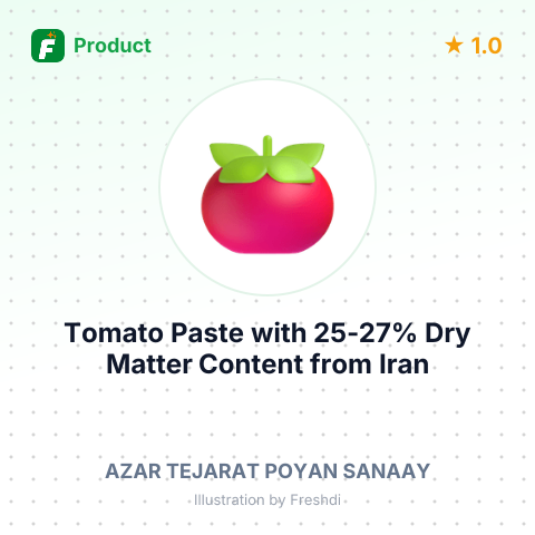 Tomato Paste with 25-27% Dry Matter Content – summary card, no photo uploaded yet