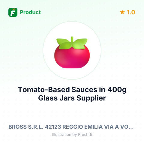 Tomato-Based Sauces in 400g Glass Jars – summary card, no photo uploaded yet