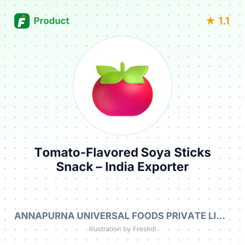 Tomato-Flavored Soya Sticks Snack – summary card, no photo uploaded yet
