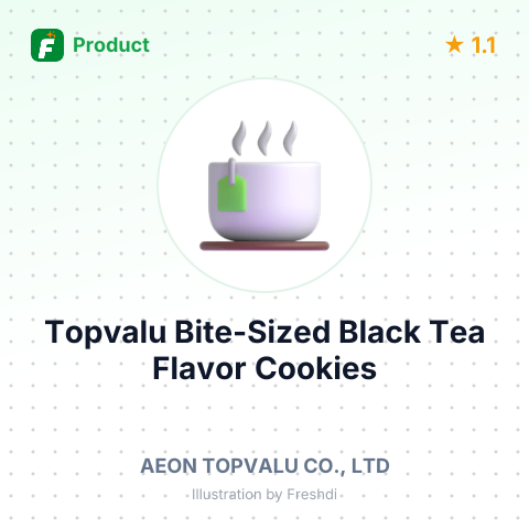 Topvalu Bite-Sized Black Tea Flavor Cookies – summary card, no photo uploaded yet
