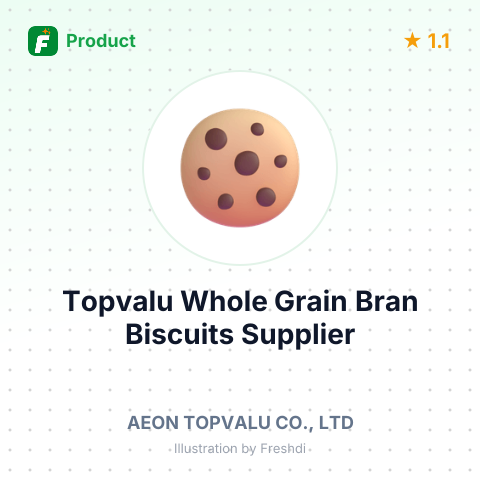 Topvalu Whole Grain Bran Biscuits (Cream Cheese Flavor) – summary card, no photo uploaded yet