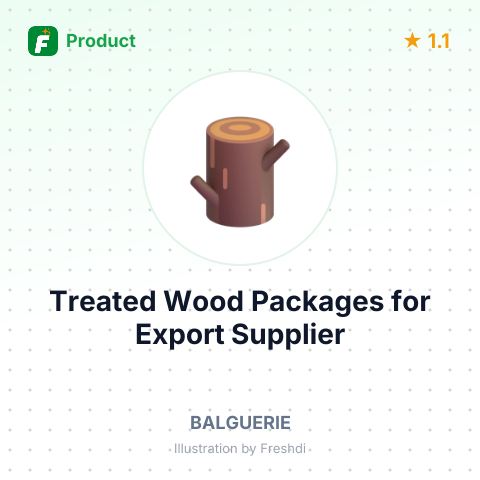 Treated Wood Packages for Export – summary card, no photo uploaded yet