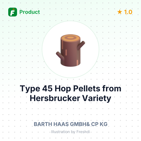 Type 45 Hop Pellets from Hersbrucker Variety – summary card, no photo uploaded yet