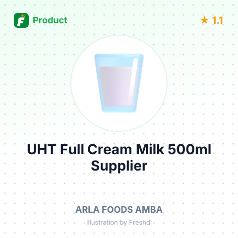 UHT Full Cream Milk 500ml – product summary card, no photo uploaded yet