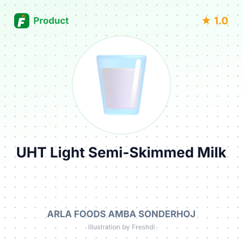 UHT Light Semi-Skimmed Milk – summary card, no photo uploaded yet