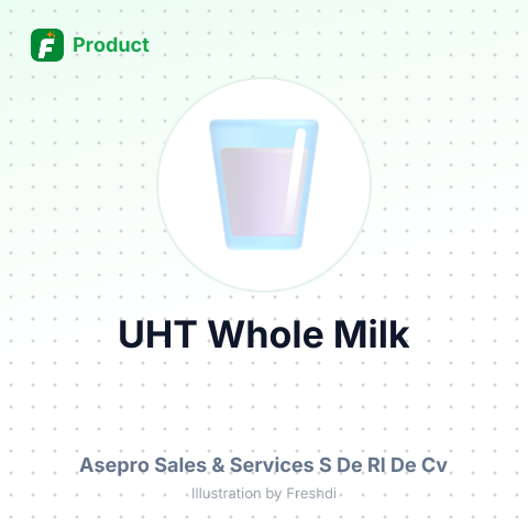 UHT Whole Milk – product summary card, no photo uploaded yet