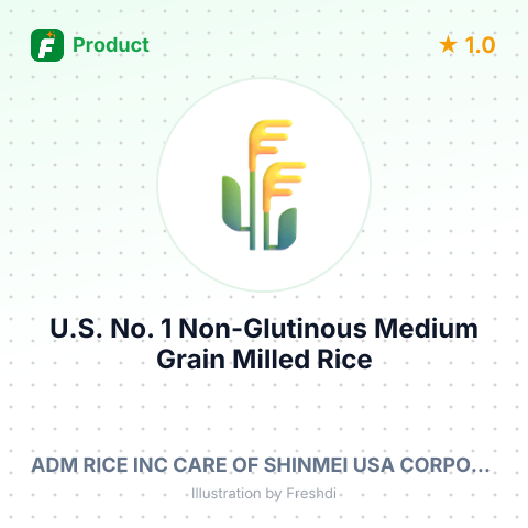 U.S. No. 1 Non-Glutinous Medium Grain Milled Rice - Calrose Variety – summary card, no photo uploaded yet