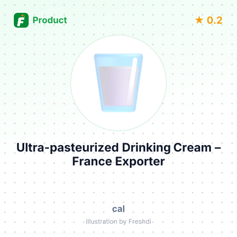 Ultra-pasteurized Drinking Cream – summary card, no photo uploaded yet