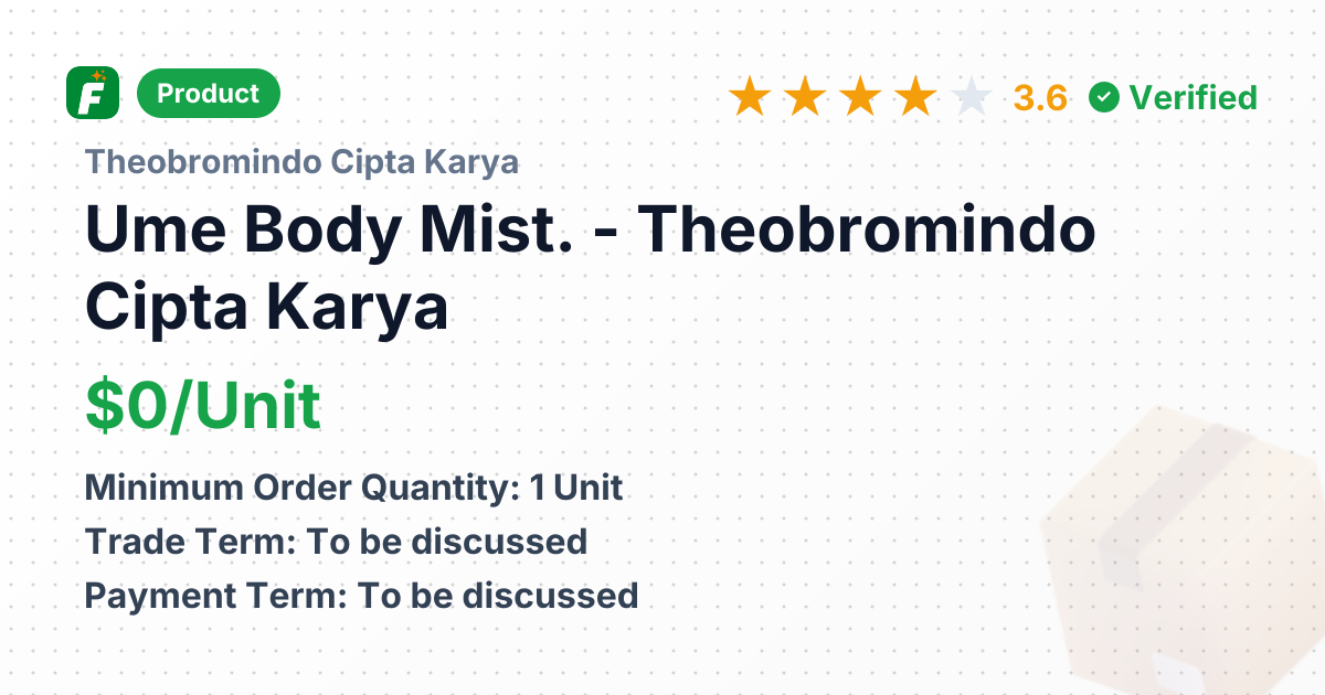 Ume Body Mist. – product summary card, no photo uploaded yet