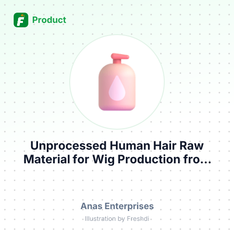 Unprocessed Human Hair Raw Material for Wig Production – summary card, no photo uploaded yet