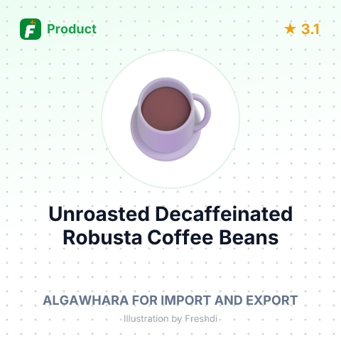 Unroasted Decaffeinated Robusta Coffee Beans – summary card, no photo uploaded yet