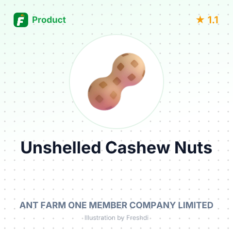 Unshelled Cashew Nuts – summary card, no photo uploaded yet