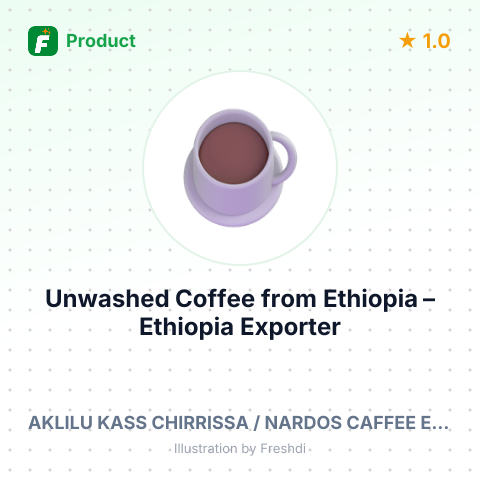 Unwashed Coffee from Ethiopia – summary card, no photo uploaded yet