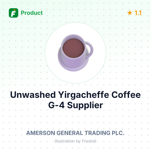 Unwashed Yirgacheffe Coffee G-4 – summary card, no photo uploaded yet