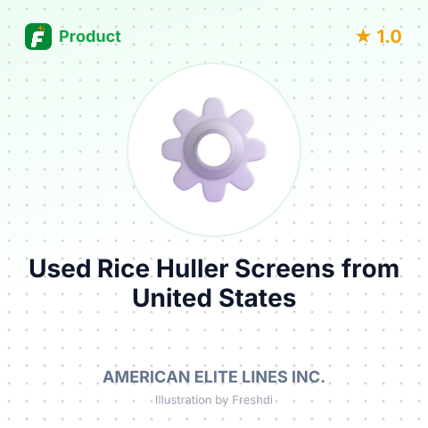 Used Rice Huller Screens – summary card, no photo uploaded yet