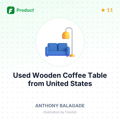 Used Wooden Coffee Table – summary card, no photo uploaded yet