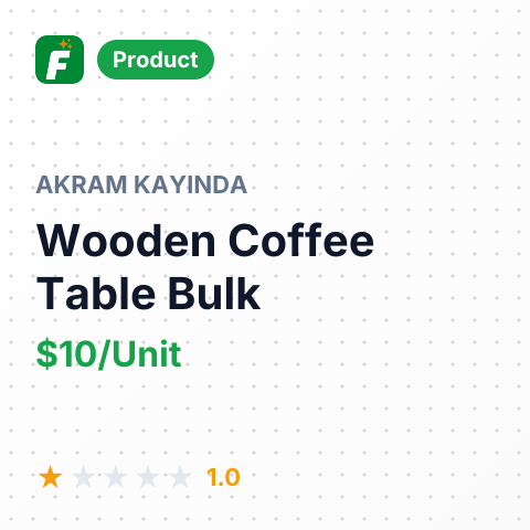 Used Wooden Coffee Table – summary card, no photo uploaded yet