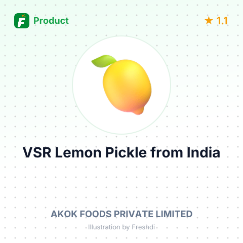 VSR Lemon Pickle – summary card, no photo uploaded yet