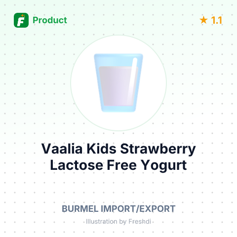 Vaalia Kids Strawberry Lactose Free Yogurt – summary card, no photo uploaded yet