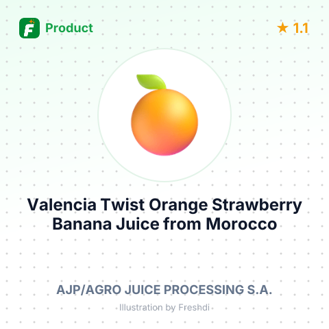 Valencia Twist Orange Strawberry Banana Juice – summary card, no photo uploaded yet