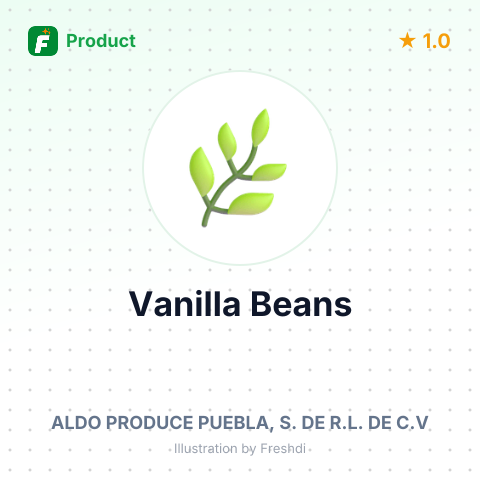 Vanilla Beans – product summary card, no photo uploaded yet