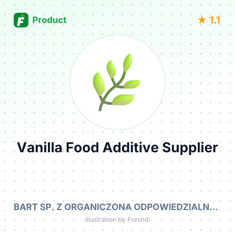Vanilla Food Additive – summary card, no photo uploaded yet