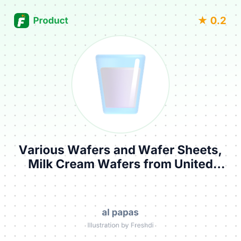 Various Wafers and Wafer Sheets, Milk Cream Wafers – summary card, no photo uploaded yet