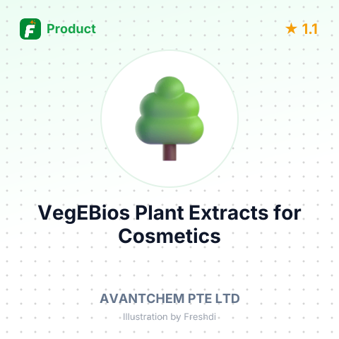 VegEBios Plant Extracts for Cosmetics – summary card, no photo uploaded yet