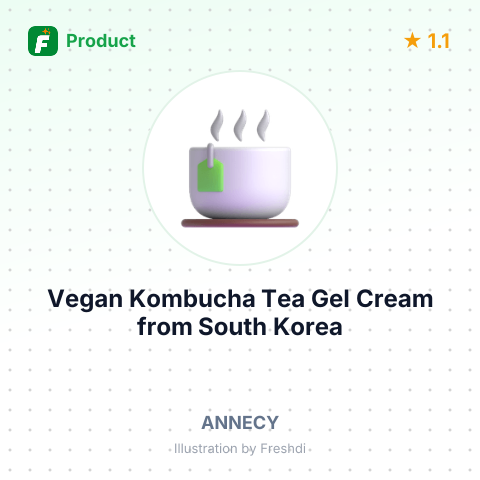 Vegan Kombucha Tea Gel Cream – summary card, no photo uploaded yet