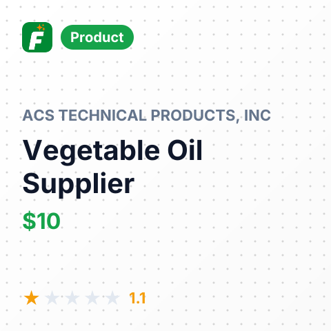 Vegetable Oil (Akwilox 133) – summary card, no photo uploaded yet