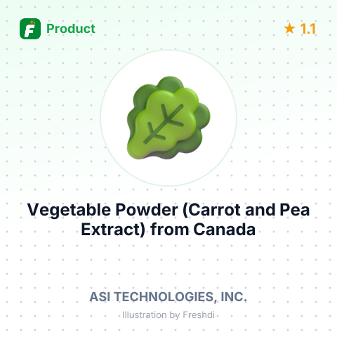 Vegetable Powder (Carrot and Pea Extract) – summary card, no photo uploaded yet