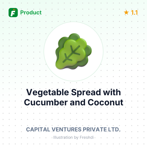 Vegetable Spread with Cucumber and Coconut – product summary card, no photo uploaded yet