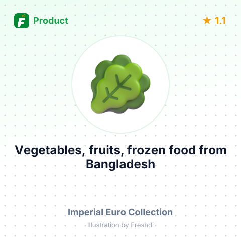 Vegetables, fruits, frozen food – summary card, no photo uploaded yet