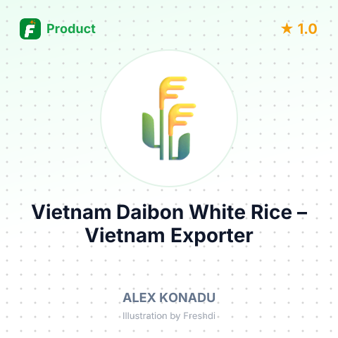 Vietnam Daibon White Rice – summary card, no photo uploaded yet