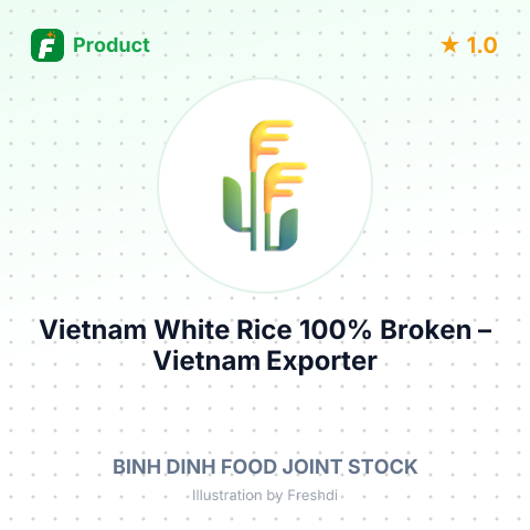 Vietnam White Rice 100% Broken – product summary card, no photo uploaded yet