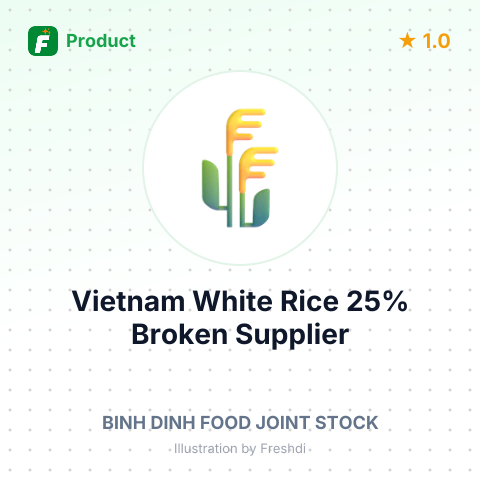Vietnam White Rice 25% Broken – product summary card, no photo uploaded yet