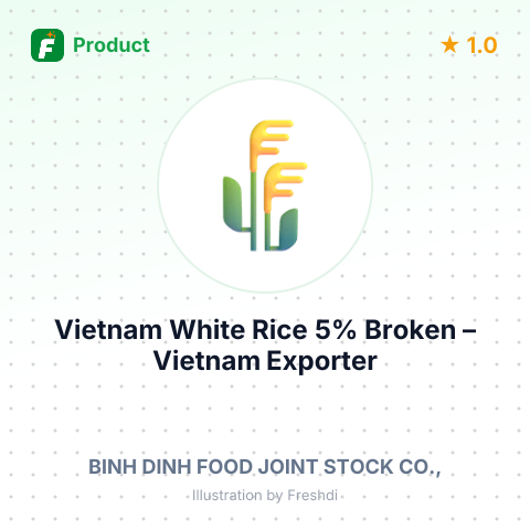 Vietnam White Rice 5% Broken – summary card, no photo uploaded yet