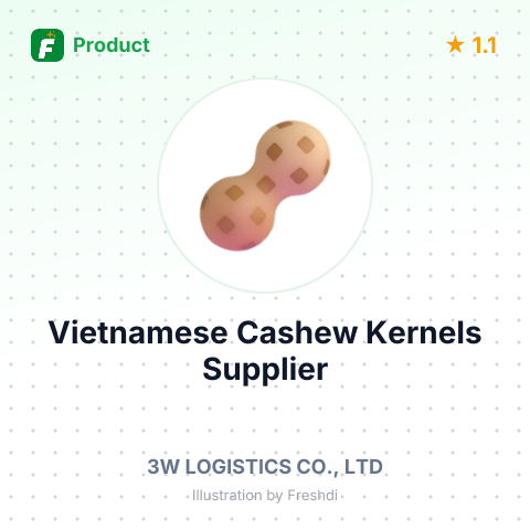 Vietnamese Cashew Kernels – product summary card, no photo uploaded yet