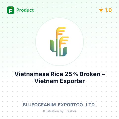 Vietnamese Rice 25% Broken – product summary card, no photo uploaded yet