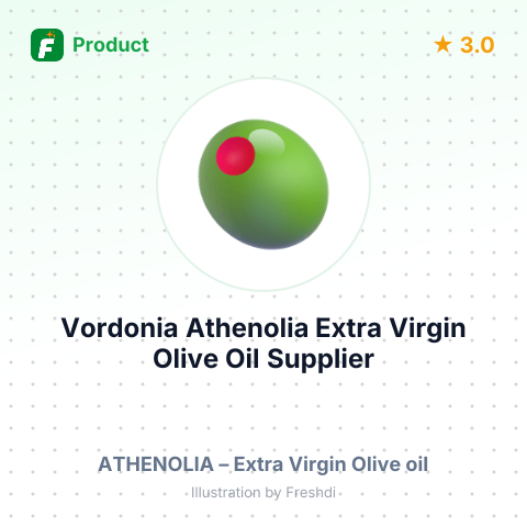 Vordonia Athenolia Extra Virgin Olive Oil – summary card, no photo uploaded yet