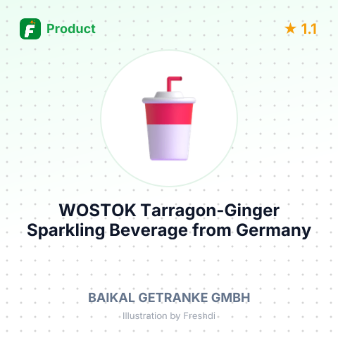 WOSTOK Tarragon-Ginger Sparkling Beverage – summary card, no photo uploaded yet