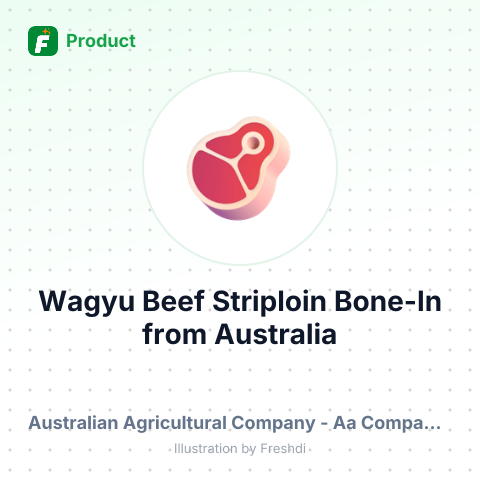 Wagyu Beef Striploin Bone-In – summary card, no photo uploaded yet